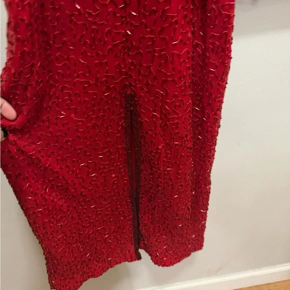 Lawrence Kazar beaded silk dress vintage - Picture 7 of 7